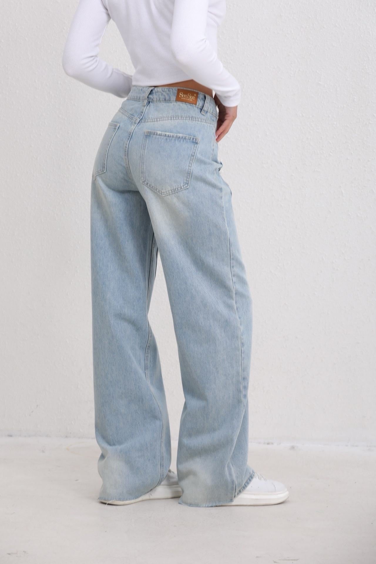 DOUBLE WAIST STRIPE JEANS