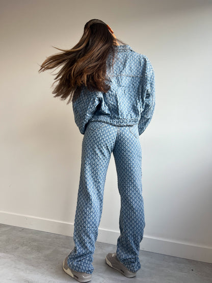 PATTERN DENIM JEANS