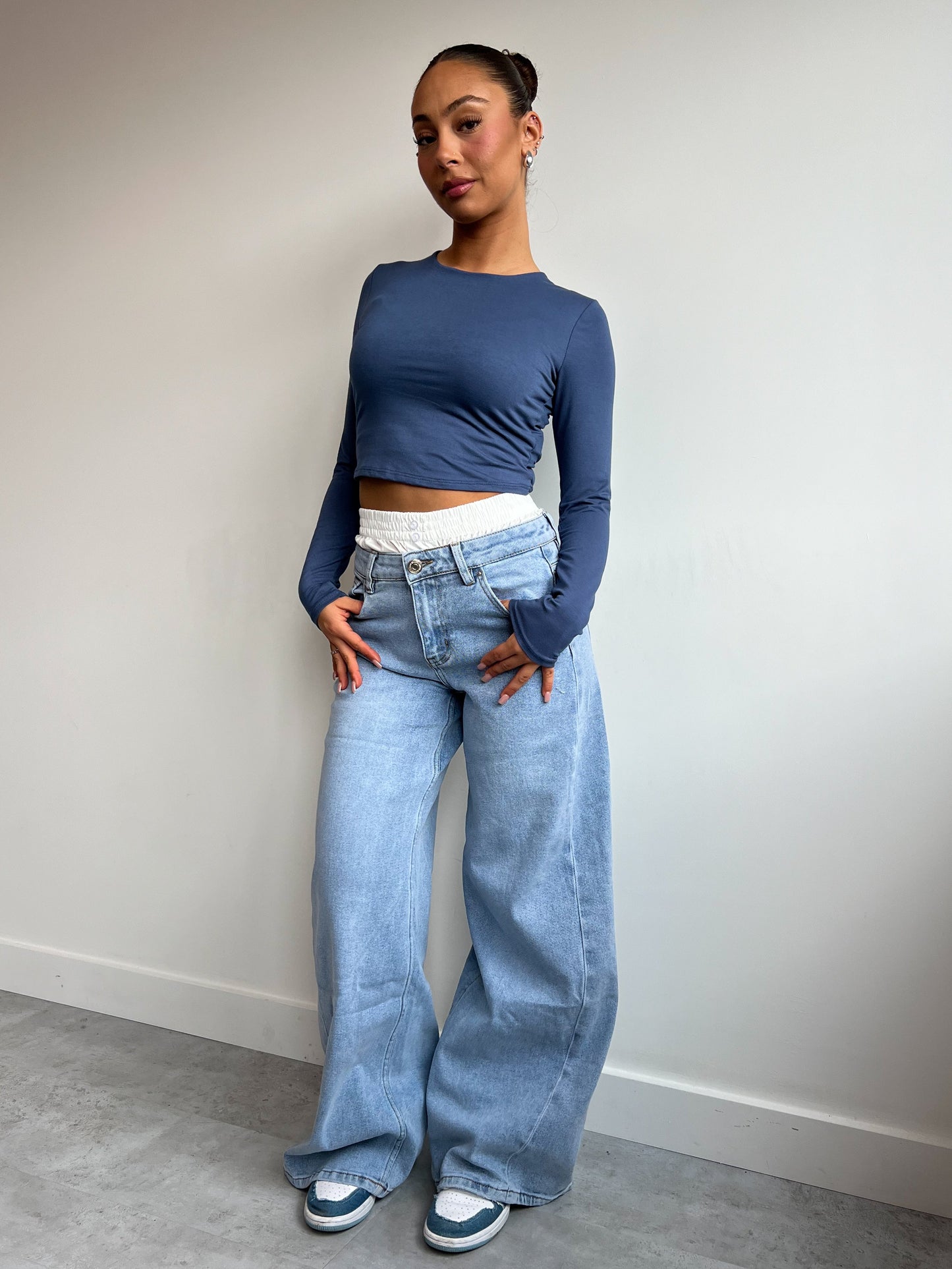 BOXER WIDE LEG JEANS BLUE