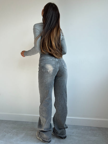 UNFOLDED TALL JEANS GREY Q158