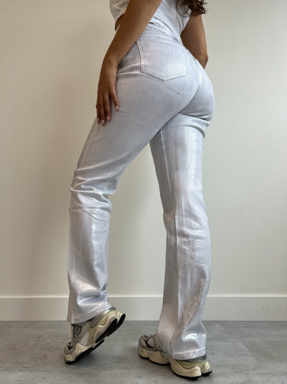 METALLIC GLOW JEANS WHITE